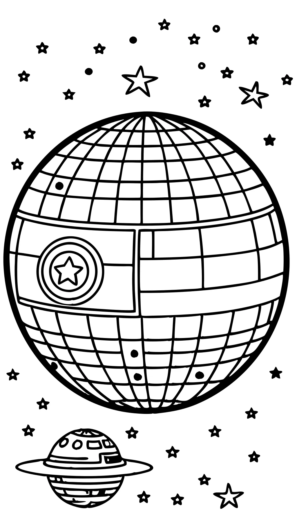 death star coloring page